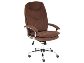Кресло офисное Softy lux флок коричневый в Пласте - plast.mebel74.com | фото 1