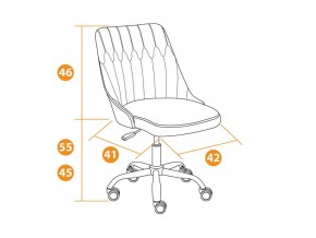 Кресло офисное Swan флок коричневый в Пласте - plast.mebel74.com | фото 2