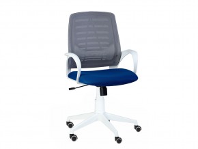 Кресло оператора Ирис white стандарт черный/синий в Пласте - plast.mebel74.com | фото