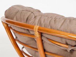 Кресло Papasan 23/01 W с подушкой Cognac, экошерсть Коричневый в Пласте - plast.mebel74.com | фото 3