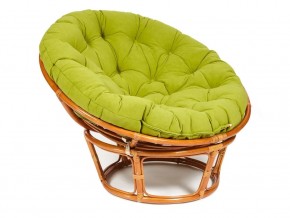 Кресло Papasan 23/01 W с подушкой Cognac, флок Олива в Пласте - plast.mebel74.com | фото