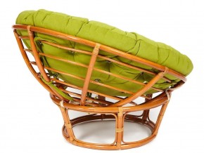 Кресло Papasan 23/01 W с подушкой Cognac, флок Олива в Пласте - plast.mebel74.com | фото 2