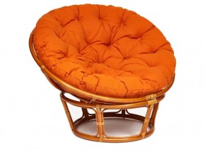 Кресло Papasan 23/01 W с подушкой Cognac, ткань Оранжевый в Пласте - plast.mebel74.com | фото