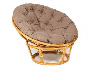 Кресло Papasan 23/01 W с подушкой Honey, экошерсть Коричневый в Пласте - plast.mebel74.com | фото 1