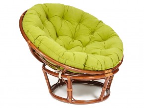 Кресло Papasan 23/01 W с подушкой Pecan, флок Олива в Пласте - plast.mebel74.com | фото