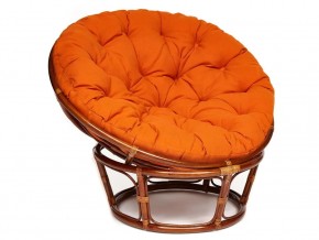 Кресло Papasan 23/01 W с подушкой Pecan, ткань Оранжевый в Пласте - plast.mebel74.com | фото