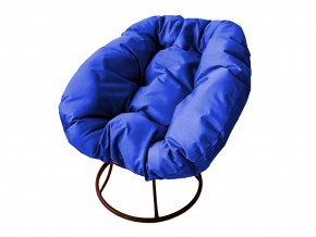 Кресло Пончик без ротанга синяя подушка в Пласте - plast.mebel74.com | фото