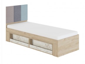 Кровать 0,8 с мягким элементом 0,8 Мод.1.1 в Пласте - plast.mebel74.com | фото