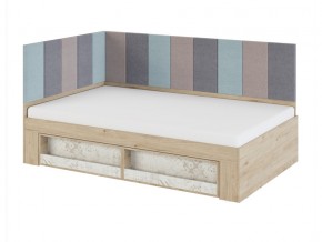 Кровать 1,2 с мягкими элементами 1,2 и 2,0 Алиса мод.2.3 в Пласте - plast.mebel74.com | фото