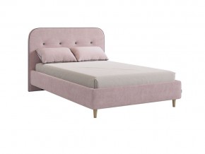Кровать 1200 Лео велюр нежно-розовый в Пласте - plast.mebel74.com | фото 1