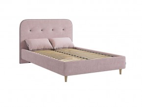 Кровать 1200 Лео велюр нежно-розовый в Пласте - plast.mebel74.com | фото 3