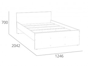 Кровать 1200 НМ 011.53-02 Симпл Белый Фасадный в Пласте - plast.mebel74.com | фото 4