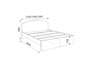 Кровать 1200R Осло модуль М08 с настилами Лайт Белый в Пласте - plast.mebel74.com | фото 2