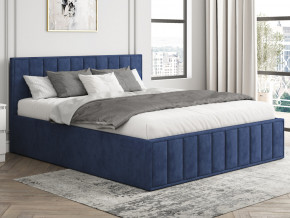 Кровать 1400 Лана синий велюр в Пласте - plast.mebel74.com | фото