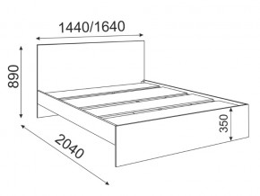 Кровать 1400 Осло модуль 4 с ящиками Дуб золото в Пласте - plast.mebel74.com | фото 2