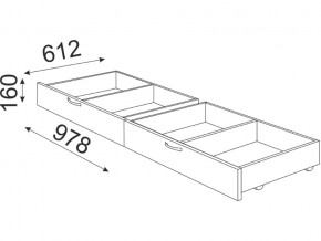 Кровать 1400 Осло модуль 4 с ящиками Дуб золото в Пласте - plast.mebel74.com | фото 3