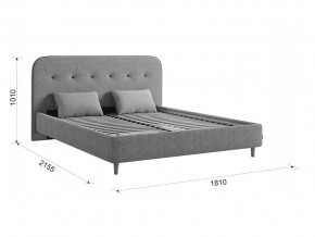 Кровать 1600 Лео велюр галька в Пласте - plast.mebel74.com | фото 6