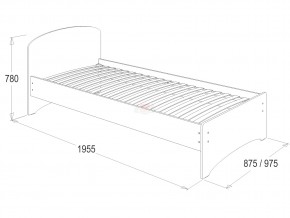 Кровать-2 одинарная 900*1900 ясень анкор светлый в Пласте - plast.mebel74.com | фото 3