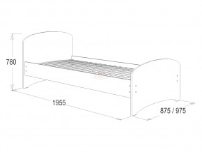 Кровать-4 одинарная 900*1900 млечный дуб в Пласте - plast.mebel74.com | фото 2