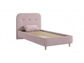 Кровать 900 Лео велюр нежно-розовый в Пласте - plast.mebel74.com | фото 3