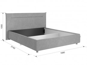 Кровать Альба 1600 велюр галька в Пласте - plast.mebel74.com | фото 2