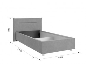 Кровать Альба 900 велюр крем в Пласте - plast.mebel74.com | фото 2