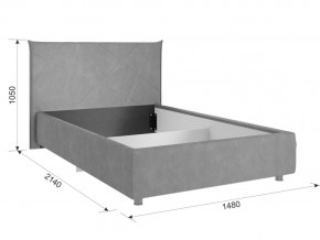 Кровать Бест 1200 велюр капучино в Пласте - plast.mebel74.com | фото 2