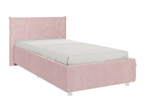 Кровать Бест 900 велюр нежно-розовый в Пласте - plast.mebel74.com | фото