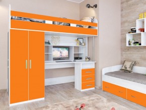 Кровать чердак Аракс винтерберг-оранжевый в Пласте - plast.mebel74.com | фото