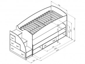 Кровать чердак Дюймовочка 4/3 Розовый в Пласте - plast.mebel74.com | фото 2