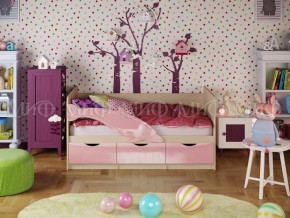 Кровать Дельфин-1 1800 Розовый металлик в Пласте - plast.mebel74.com | фото 1