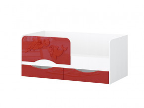 Кровать Дельфин-2 МДФ Красный металлик в Пласте - plast.mebel74.com | фото