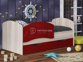Кровать Дельфин-3 МДФ Красный металлик в Пласте - plast.mebel74.com | фото 1