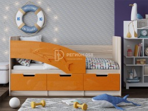 Кровать Дельфин-6 МДФ 1600 Оранжевый металлик в Пласте - plast.mebel74.com | фото
