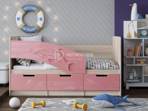 Кровать Дельфин-6 МДФ 1600 Розовый металлик в Пласте - plast.mebel74.com | фото