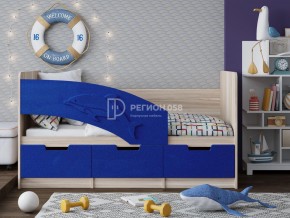 Кровать Дельфин-6 МДФ 1600 Темно-синий металлик в Пласте - plast.mebel74.com | фото