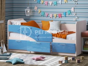 Кровать Дельфин МДФ 1600 Голубой металлик в Пласте - plast.mebel74.com | фото