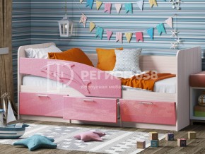 Кровать Дельфин МДФ 1600 Розовый металлик в Пласте - plast.mebel74.com | фото