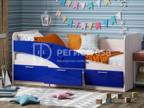 Кровать Дельфин МДФ 1600 Темно-синий металлик в Пласте - plast.mebel74.com | фото 1