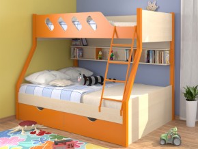 Кровать Дельта 20.02 оранжевая в Пласте - plast.mebel74.com | фото 1