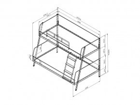 Кровать Дельта Лофт 20.02.04 в Пласте - plast.mebel74.com | фото 2