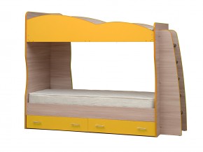 Кровать детская двухъярусная Юниор 1.1 желтая в Пласте - plast.mebel74.com | фото 1