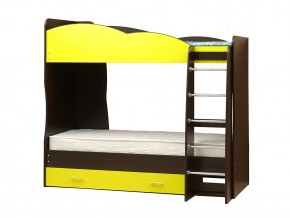 Кровать детская двухъярусная Юниор 2.1 желтая в Пласте - plast.mebel74.com | фото 1