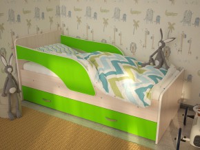 Кровать детская Максимка млечный дуб-лайм в Пласте - plast.mebel74.com | фото 1
