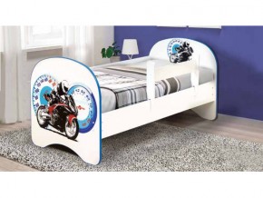 Кровать детская с фотопечатью без ящика Мотоцикл 800*1600 в Пласте - plast.mebel74.com | фото