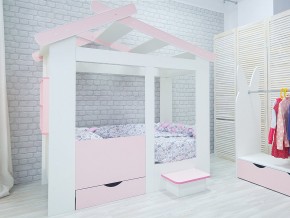 Кровать детская Теремок без ящика розовая в Пласте - plast.mebel74.com | фото 2