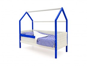 Кровать-домик мягкий Svogen с бортиком сине-белый в Пласте - plast.mebel74.com | фото 1