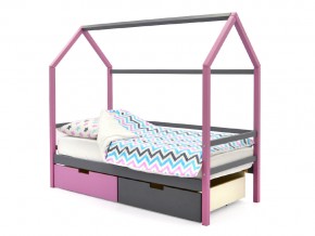 Кровать-домик Svogen с ящиками лаванда-графит в Пласте - plast.mebel74.com | фото
