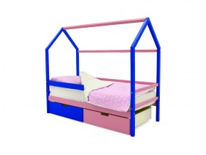 Кровать-домик Svogen с ящиками и бортиком синий-лаванда в Пласте - plast.mebel74.com | фото 1
