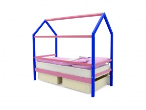 Кровать-домик Svogen с ящиками и бортиком синий-лаванда в Пласте - plast.mebel74.com | фото 3